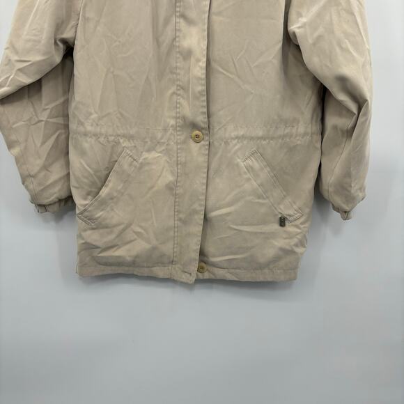 London Fog Women's Beige Mid-Length Jacket Size Small Drawstring Casual Neutral - Picture 4 of 13